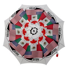 United Football Championship Hosting 2026 Soccer Ball Logo Canada Mexico Usa Hook Handle Umbrellas (large) by yoursparklingshop