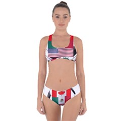 United Football Championship Hosting 2026 Soccer Ball Logo Canada Mexico Usa Criss Cross Bikini Set by yoursparklingshop