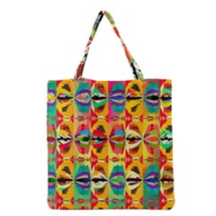 Colorful Shapes                                          Grocery Tote Bag by LalyLauraFLM