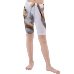 Curious Squirrel Kids  Mid Length Swim Shorts by FunnyCow