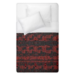 Burgundy Design With Black Zig Zag Pattern Created By Flipstylez Designs Duvet Cover (single Size) by flipstylezfashionsLLC