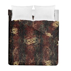 A Golden Dragon Burgundy Design Created By Flipstylez Designs Duvet Cover Double Side (full/ Double Size) by flipstylezfashionsLLC