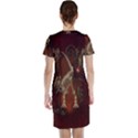 Awesome T Rex Skeleton, Vintage Background Short Sleeve Nightdress View2