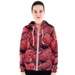 Red Raspberries Women s Zipper Hoodie by FunnyCow