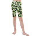 Green Field Of White Daisy Flowers Kids  Mid Length Swim Shorts View1