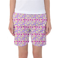 Hearts Butterflies Pink 1200 Women s Basketball Shorts by snowwhitegirl