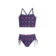 Hearts Butterflies Blue Pink Girls  Tankini Swimsuit by snowwhitegirl