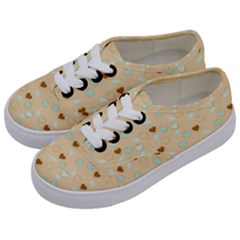 Beige Heart Cherries Kids  Classic Low Top Sneakers by snowwhitegirl