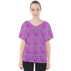 Punk Baby Violet V-neck Dolman Drape Top by snowwhitegirl