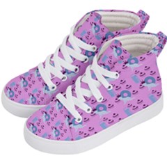 Punk Baby Pink Kid s Hi-top Skate Sneakers by snowwhitegirl