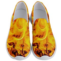 Fire And Flames Men s Lightweight Slip Ons by FunnyCow