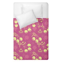 Yellow Pink Cherries Duvet Cover Double Side (single Size) by snowwhitegirl