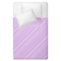 Lilac Diagonal Lines Duvet Cover Double Side (Single Size) View2