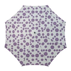 Violet Dots Golf Umbrellas by snowwhitegirl