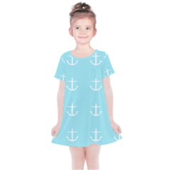 Aqua Anchor Kids  Simple Cotton Dress by snowwhitegirl