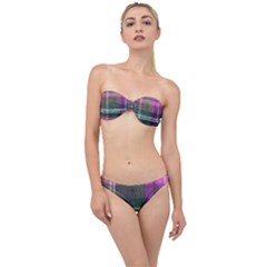 Pink Plaid Flannel Classic Bandeau Bikini Set by snowwhitegirl