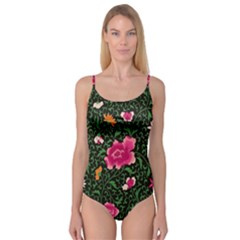 Pink Japan Floral Camisole Leotard  by snowwhitegirl