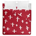 Red White Cross Duvet Cover Double Side (Queen Size) View2