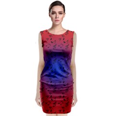 Red Music Blue Moon Classic Sleeveless Midi Dress by snowwhitegirl