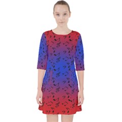 Red Music Blue Moon Pocket Dress by snowwhitegirl