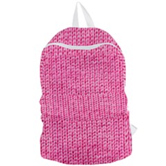 Knitted Wool Bright Pink Foldable Lightweight Backpack by snowwhitegirl