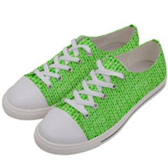 Knitted Wool Neon Green Women s Low Top Canvas Sneakers by snowwhitegirl