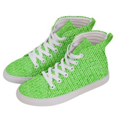 Knitted Wool Neon Green Men s Hi-top Skate Sneakers by snowwhitegirl