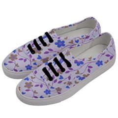 Blue Vintage Flowers Men s Classic Low Top Sneakers by snowwhitegirl