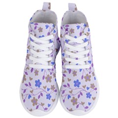 Blue Vintage Flowers Women s Lightweight High Top Sneakers by snowwhitegirl