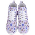 Blue Vintage Flowers Women s Lightweight High Top Sneakers View1