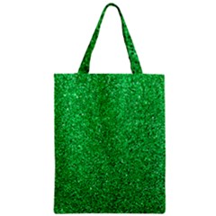 Green Glitter Zipper Classic Tote Bag by snowwhitegirl