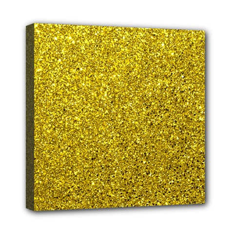 Gold  Glitter Mini Canvas 8  X 8  by snowwhitegirl