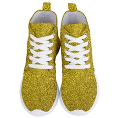 Gold  Glitter Women s Lightweight High Top Sneakers by snowwhitegirl