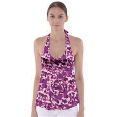 Pink Camo Babydoll Tankini Top by snowwhitegirl