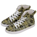 Yellow Plaid Anarchy Women s Hi-Top Skate Sneakers View2