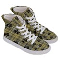 Yellow Plaid Anarchy Women s Hi-Top Skate Sneakers View3