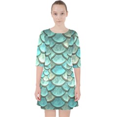 Aqua Mermaid Scale Pocket Dress by snowwhitegirl