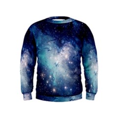 Nebula Blue Kids  Sweatshirt by snowwhitegirl