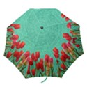 Green Denim Flowers Folding Umbrellas View1