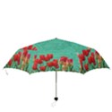 Green Denim Flowers Folding Umbrellas View3