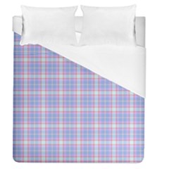 Pink Blue Plaid Duvet Cover (queen Size) by snowwhitegirl