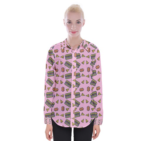 Fast Food Pink Womens Long Sleeve Shirt by snowwhitegirl