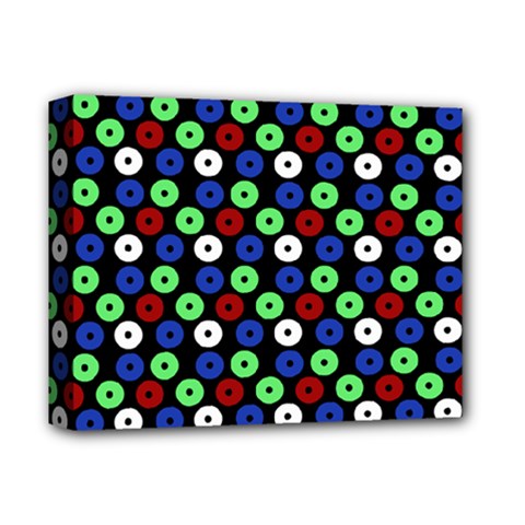 Eye Dots Green Blue Red Deluxe Canvas 14  X 11  by snowwhitegirl