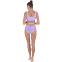 Hearts Dots Purple Bandaged Up Bikini Set  View2