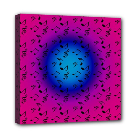 Pink Music Blue  Moon Mini Canvas 8  X 8  by snowwhitegirl