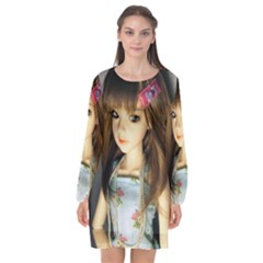 Mary Long Sleeve Chiffon Shift Dress  by snowwhitegirl