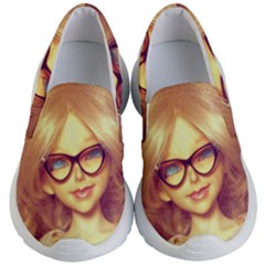 Girls With Glasses Kid s Lightweight Slip Ons by snowwhitegirl