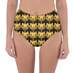 Cat Pumpkin Reversible High-waist Bikini Bottoms by snowwhitegirl