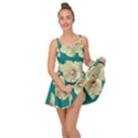 Teal Tulips Inside Out Casual Dress View3