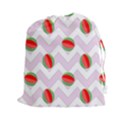 Watermelon Chevron Drawstring Pouch (XXL) View1